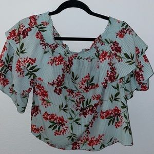 Floral Strapless Top